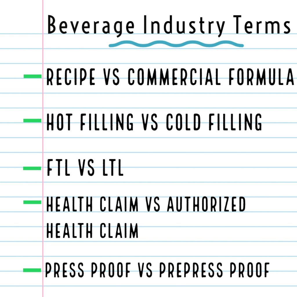 Beverage Industry Terms